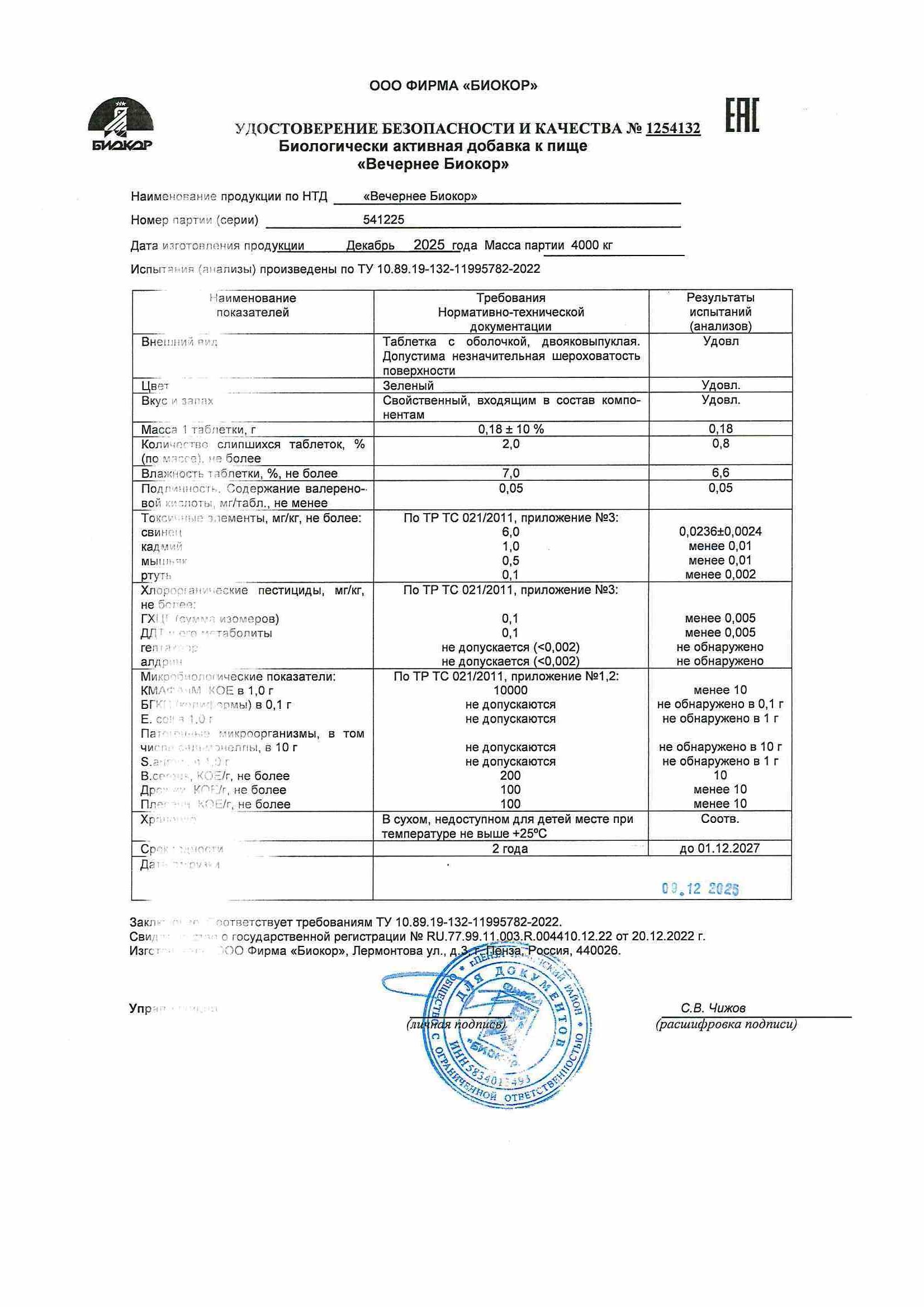 Паспорт №122025